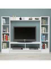 ΣΥΝΘΕΣΗ ΤΗΛΕΟΡΑΣΗΣ JAZMIN HM2255 ΛΕΥΚΟ 181x29,5x145 εκ.