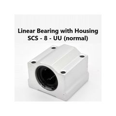 Γραμμικό Ρουλεμάν με Θήκη (κανονικό) D8 - SCS 8 UU - Linear Bearing with Housing