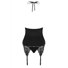 Obsessive Black Corset with Lace Cups-thumb-1