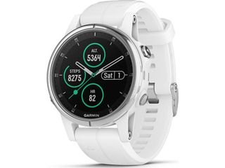 Garmin Fenix 5 Plus Stainless Steel 42mm Αδιάβροχο Smartwatch με Παλμογράφο (Λευκό) (010-01987-01) - Πληρωμή και σε έως 9 δόσεις