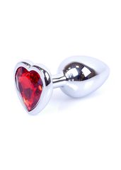 Σφήνα μικρή 6 εκ.- Heart Jewel Plug small (red)