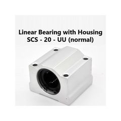 Γραμμικό Ρουλεμάν με Θήκη (κανονικό) D20 - SCS 20 UU - Linear Bearing with Housing