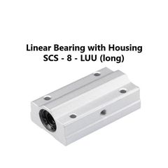 Γραμμικό Ρουλεμάν με Θήκη (μακρύ) D8 - SCS 8 LUU - Linear Bearing with Housing (long)