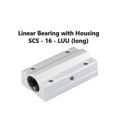Γραμμικό Ρουλεμάν με Θήκη (μακρύ) D16 - SCS 16 LUU - Linear Bearing with Housing (long)