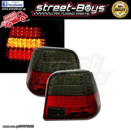 ΦΑΝΑΡΙΑ ΠΙΣΩ [LED] *RED SMOKE* VW GOLF 4 | ® StreetBoys - Car Tuning Shop