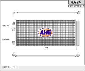 43724 – AHE, Συμπυκνωτής OPEL ADAM M13 14-19/CORSA E X15 14-