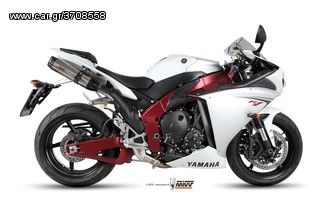 Εξατμίσεις Διπλά Τελικά Mivv Suono Black Steel/Carbon end Yamaha R1 2009-2014