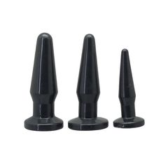 Timeless anal plugs 3 pcs black