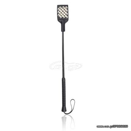 Frustino square spot riding crop black