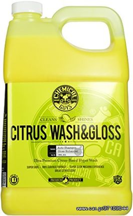 Chemical Guys Καθαριστικό και Γυαλιστικό Citrus Wash & Gloss 3.785L - CWS_301