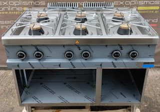 Εστία Αερίου Με 6 Καυστήρες Επιδαπέδια 110x73x85Cm DXMFB711AXL Dexion Italy - Καινούργια.