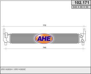 102.171 – AHE, Ψυγείο VW POLO 6R1-6C1 TSI-TDI 09-, SEAT IBIZA IV TSI-TDI 10-, SKODA FABIA II-III/RAPID/ROOMSTER TSI-TDI 10-, AUDI A1 TSI-TFSI-TDI 10-