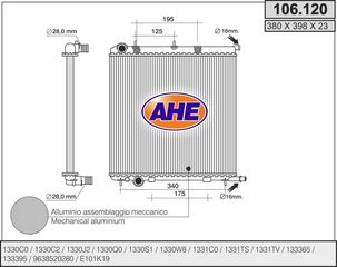 106.120 – AHE, Ψυγείο CITROEN C2 03-12/C3 I-II 02-, PEUGEOT 207 06-13