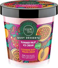 Organic Shop Body Desserts Summer Fruit Ice Cream Cleansing Body Peeling Cream 450ml (απολέπιση σώματος)