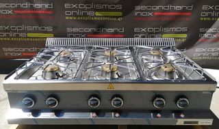 Εστία Αερίου Με 6 Καυστήρες Επιτραπέζια 110x70x25 D77G6XL Dexion Italy - Καινούργια.