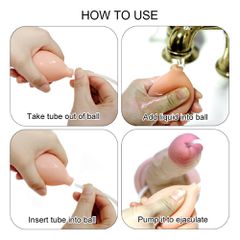 Soft Ejaculation Cock With Ball 9” Flesh-thumb-3