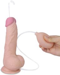 Lovetoy Soft Ejaculation Cock With Balls 20 cm - Flesh Dildo Εκσπερμάτισης