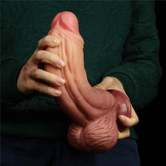 Lovetoy King sized Dual-Layered Silicone Cock 24,5 cm - Skin XXL Ρεαλιστικό Ομοίωμα Πέους