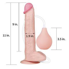 Lovetoy Squirt Extreme Ejaculation Dildo 28 cm - Flesh Πέος Εκσπερμάτισης