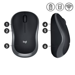 Logitech M185 mouse RF Wireless Optical.-thumb-3