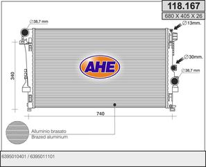 118.167 – AHE, Ψυγείο MERCEDES VITO W639 03-