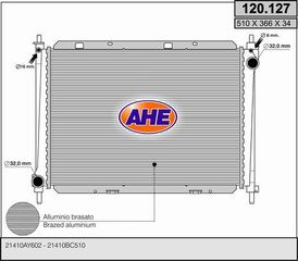 120.127 – AHE, Ψυγείο NISSAN MICRA III K121.5 dCi 03-10/NOTE E11 1.5 dCi 06-12