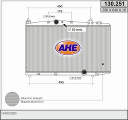 130.251 – AHE, Ψυγείο TOYOTA YARIS P1 1.4 D-4D 01-05