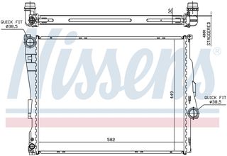 60782A – NISSENS, Ψυγείο BMW E46 98-05/E85-E86 02-09