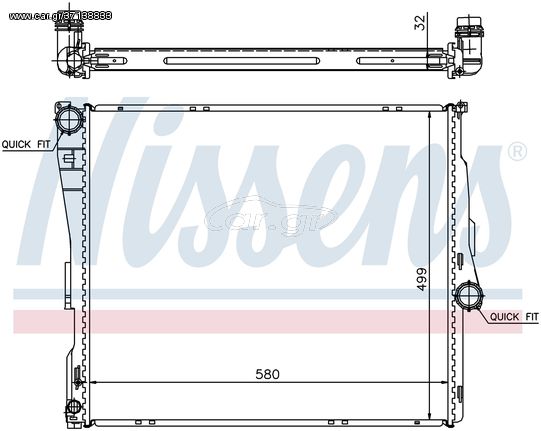 60803A – NISSENS, Ψυγείο BMW X3 E83- 04-10