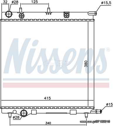 61284 – NISSENS, Ψυγείο CITROEN C2 03-12/C3 I-II 02-, PEUGEOT 207 06-13