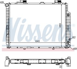 62608A – NISSENS, Ψυγείο MERCEDES C208 97-02/W210 95-02