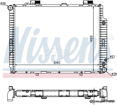 62608A – NISSENS, Ψυγείο MERCEDES C208 97-02/W210 95-02