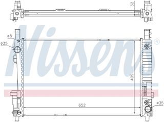62799A – NISSENS, Ψυγείο MERCEDES W169 04-12/W245 05-11
