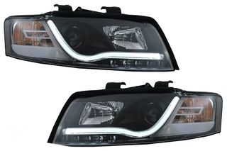 ΦΑΝΑΡΙΑ ΕΜΠΡΟΣ Headlights LED DRL Audi A4 8E (2001-2004) Daytime Running Lights Black