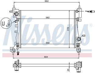 630743 – NISSENS, Ψυγείο OPEL CORSA D 09-14/CORSA E 14- /ADAM 12-19