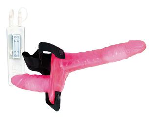 Γυναικείο Δονούμενο Harness Strap-On Joyride Duo (Ροζ) - NMC