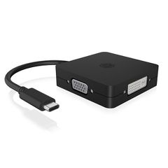 Σταθμός σύνδεσης από USB Type-C σε DisplayPort, HDMI DVI-D ή VGA με ενσωματωμένο καλώδιο 0.15m