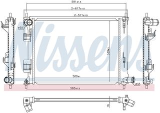 666213 – NISSENS, Ψυγείο HYUNDAI i20 08-15