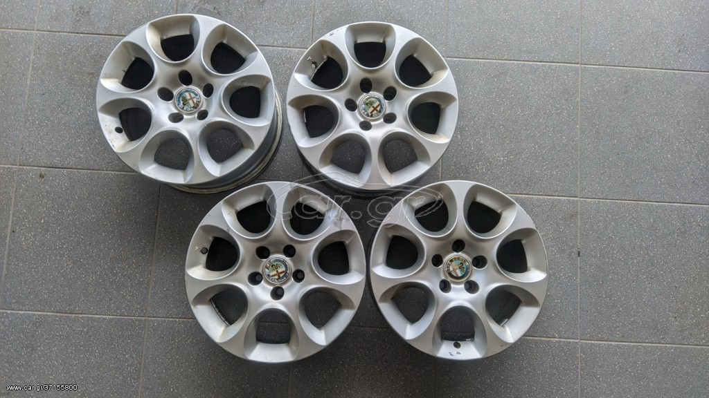 4 ζάντες αλουμινίου 16x7J (5x110) από Alfa Romeo 159, για Alfa 147-156, Opel Vectra-Astra-Zafira, Saab 9-3