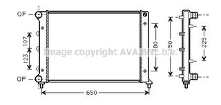 ALA2078 – AVA COOLING, Ψυγείο ALFA ROMEO 147 T.SPARK 01-10