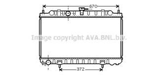 DN2245 – AVA COOLING, Ψυγείο NISSAN ALMERA II N16 00-06 Χώρα κατασκευής οχήματος: Ιαπωνία