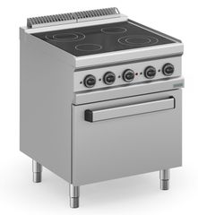 Κουζίνα Ηλεκτρική Με 4 Εστίες Κεραμικές & Φούρνο Ηλεκτρικό Στατικό 70x71,4x85Cm Dexion Italy - Καινούργια.