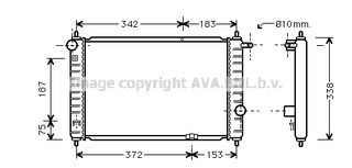 DWA2007 – AVA COOLING, Ψυγείο DAEWOO MATIZ 0.8 98- Αρ. πλαισίου έως 577030