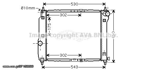 DWA2066 – AVA COOLING, Ψυγείο DAEWOO KALOS 02-, CHEVROLET AVEO/KALOS 04-08