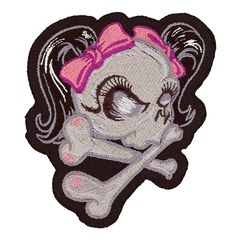 LT GIRL SKULL PINK PATCH