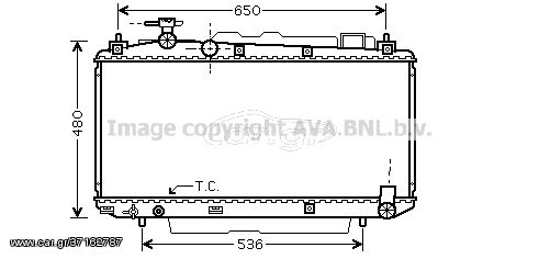 TO2299 – AVA COOLING, Ψυγείο TOYOTA RAV4 II 00-05