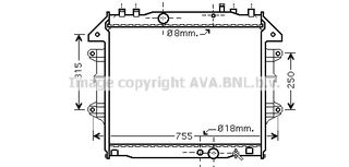 TO2432 – AVA COOLING, Ψυγείο TOYOTA HILUX VII 05-15