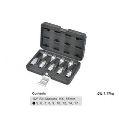Σετ Κασετίνα με Καρυδάκια 1/2 9 τμχ Bit Socket whirlpower 1614-6809