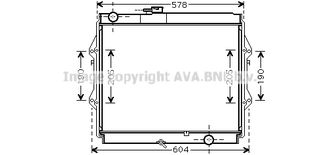 TOA2642 – AVA COOLING, Ψυγείο TOYOTA HILUX VI 2.5 D-4D 01-05