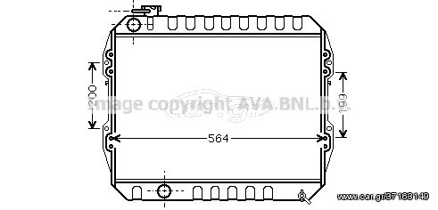 VNA2088 – AVA COOLING, Ψυγείο VW TARO 2.4D 89-97, TOYOTA HILUX V 2.4D 88-97